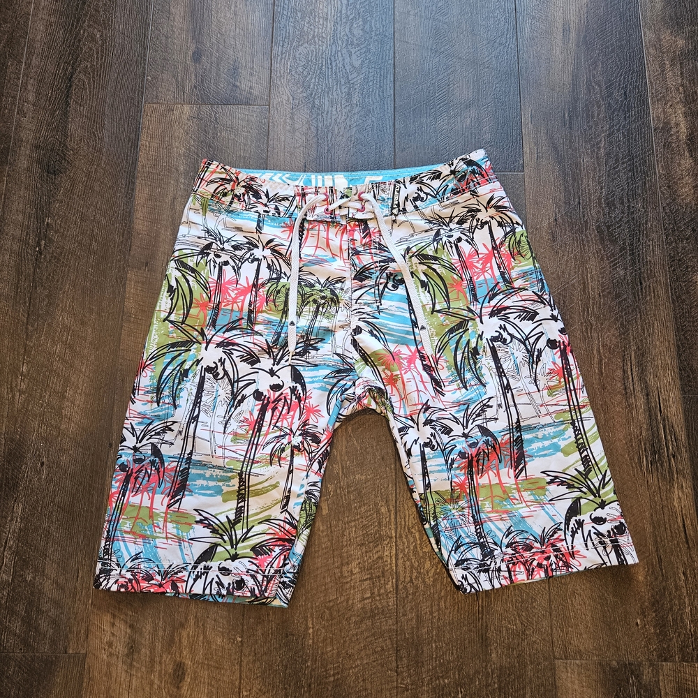 Tropical Print Men's Hybrid Shorts